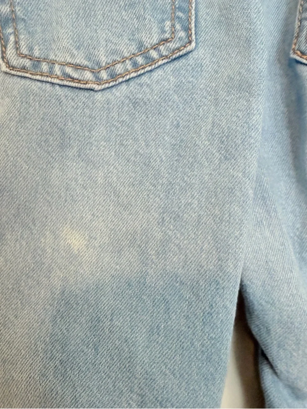 Old‎ Navy Light Blue Denim Overalls with Daisy Embroidery